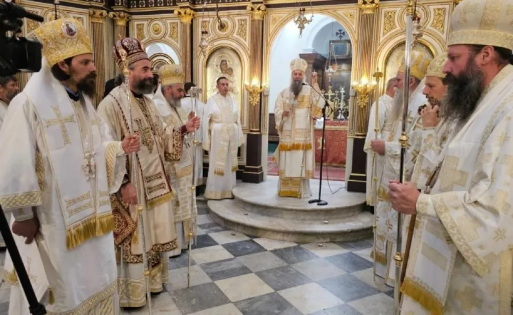 Patrijarh Porfirije služio liturgiju u obnovljenoj crkvi Svetog Nikole u Kotoru