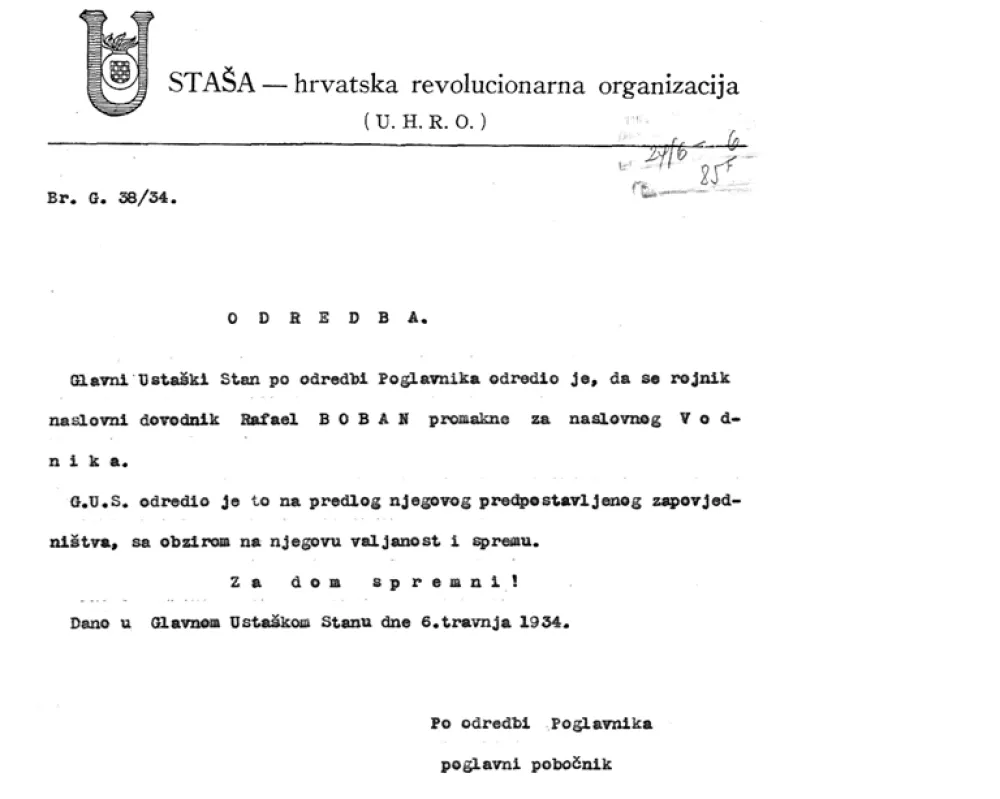 Usta&scaron;ka vojska Nezavisne države Hrvatske 1941-1945. (6): Hijerarhijska organizacija usta&scaron;kih jedinica