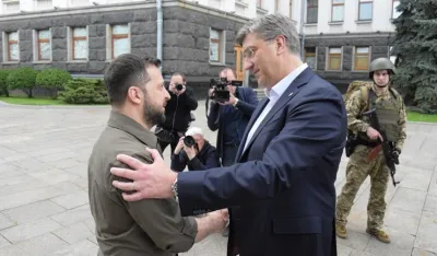 Volodimir Zelenski i Andrej Plenković