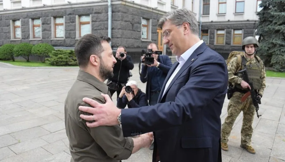 Volodimir Zelenski i Andrej Plenković