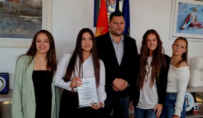 Nik&scaron;ić: Kovačević upriličio prijem za pobjednice festivala &bdquo;Ritam Evrope&ldquo;
