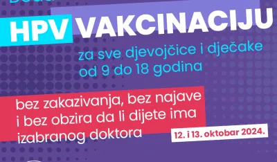 Tokom vikenda jesenja kampanja vakcinacije protiv HPV infekcija