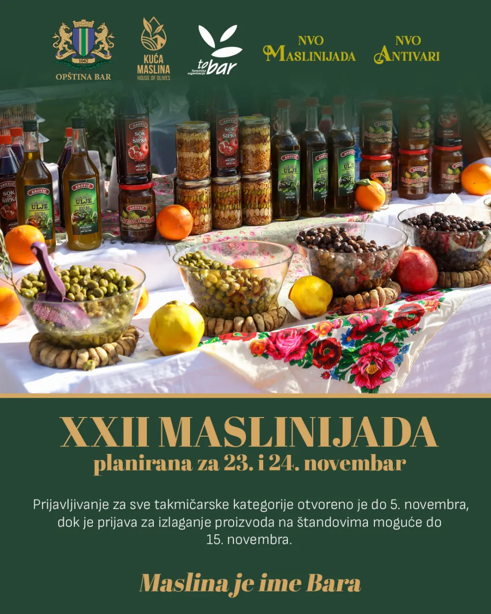 Maslinijada 23. i 24. novembra