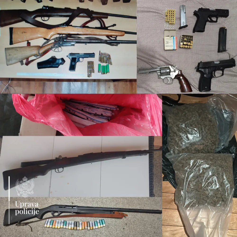 Pretresi u vi&scaron;e gradova: Oduzeto oružje, eksploziv, droga...