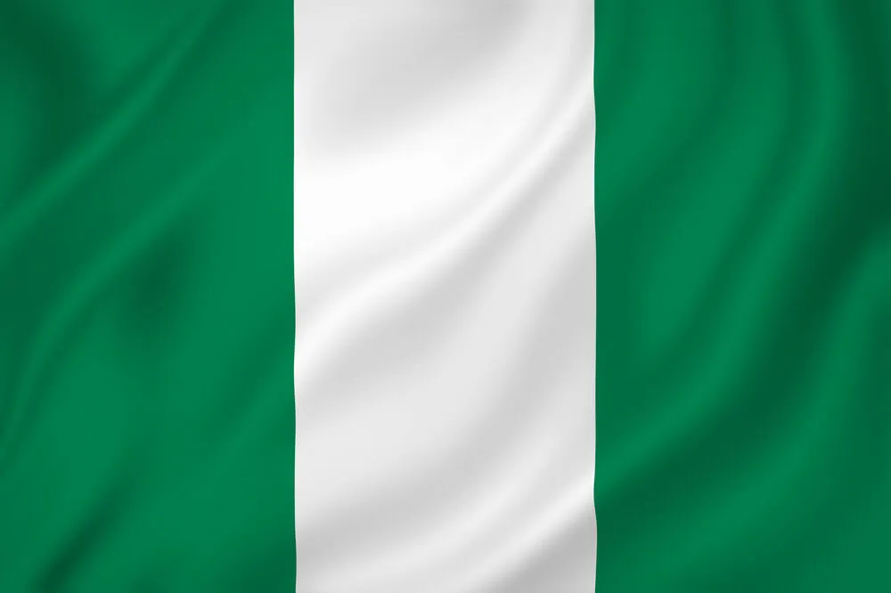 Nigerija, zastava, ilustracija