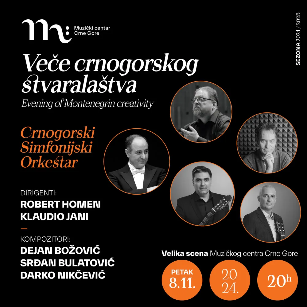 Veče crnogorskog stvarala&scaron;tva