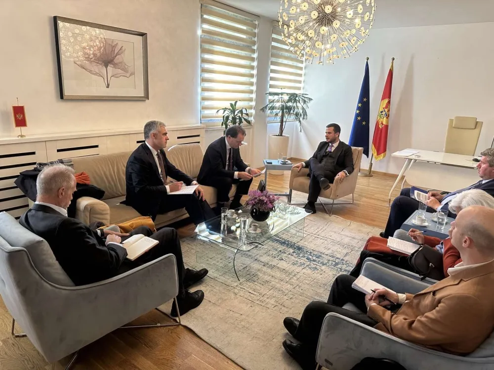 Sa sastanka glavnog pregovarača Predraga Zenovića i &scaron;efa Jedinice za Crnu Goru i Srbiju u Generalnoj direkciji za susjedsku politiku i politiku pro&scaron;irenja Evropske unije Jiržija Plesitija