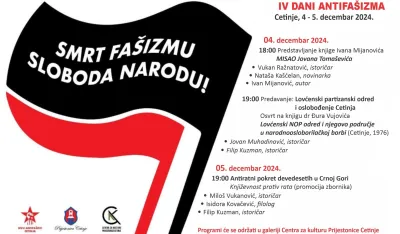 Dani antifa&scaron;izma na Cetinju