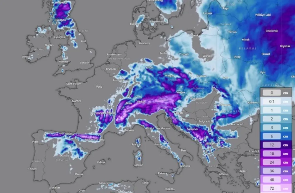Meteorolozi upozoravaju: Za vikend sniježna oluja &scaron;irom Evrope