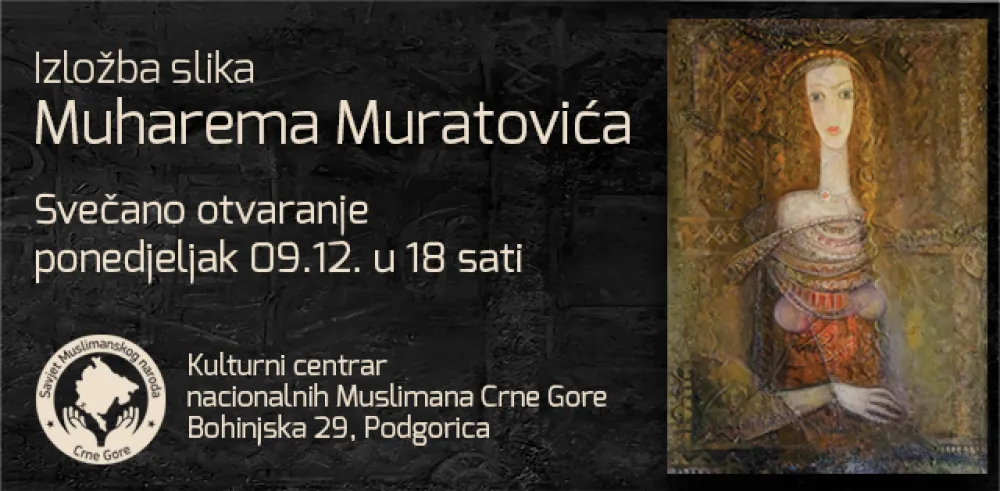 Pozivnica za izložbu slika Muharema Muratovića