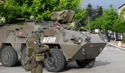 Albanski vojnici patroliraju u op&scaron;tini Istok