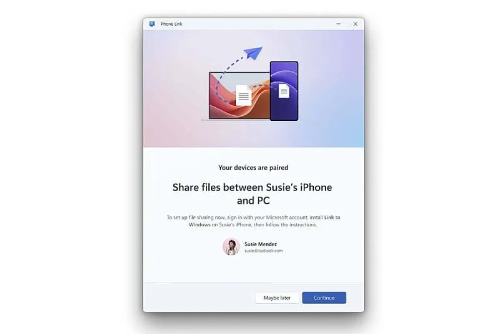 Microsoft testira dijeljenje podataka s iPhonea za kompjutere s Windowsom