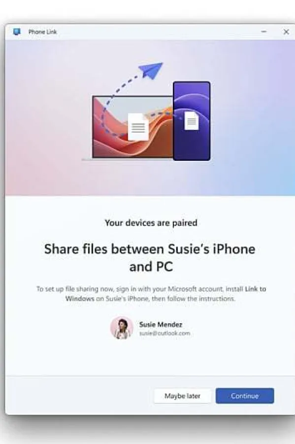 Microsoft testira dijeljenje podataka s iPhonea za kompjutere s Windowsom