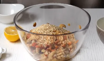 Posna kikiriki salata sa pečurkama