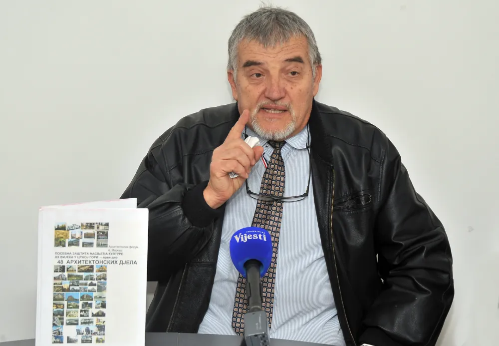 arkitekti Podgorice protest povodom izgradnje solitera kod hotela Podgorice 