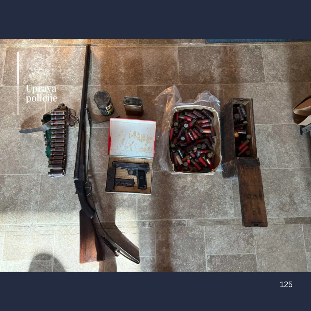 U Ulcinju pronađeno oružje i municija, podnijeta krivična prijava