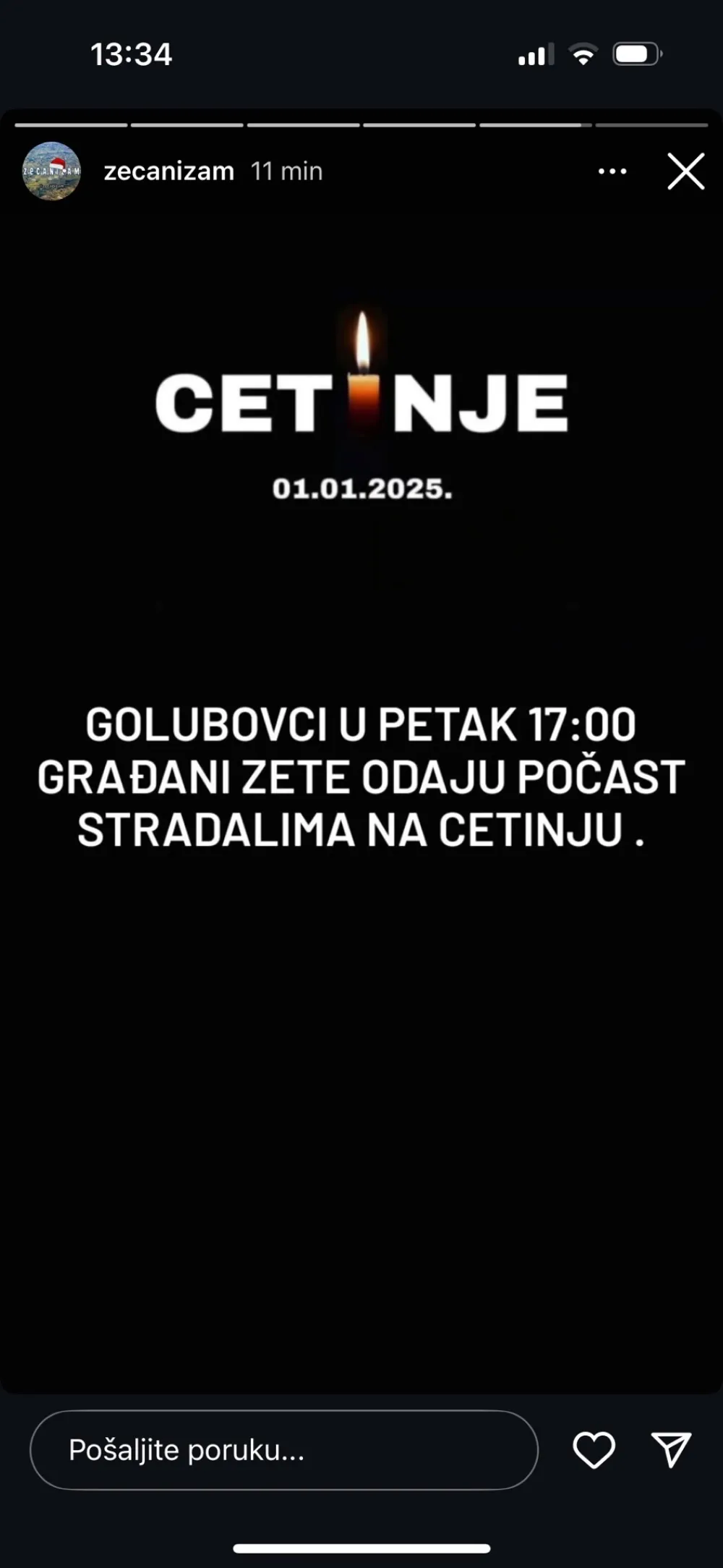 Građani Zete paliće svijeće 