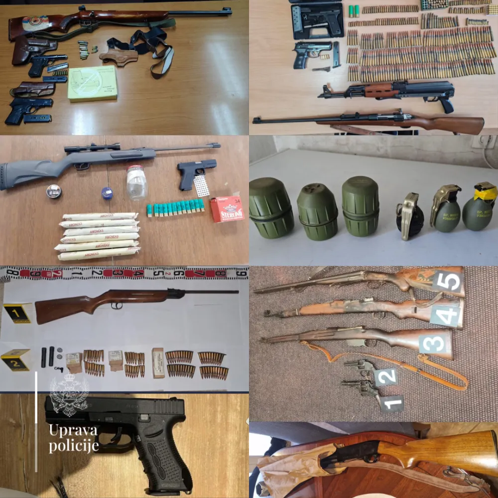 (FOTO) Zaplijenjeno 20 komada oružja i preko 500 komada municije