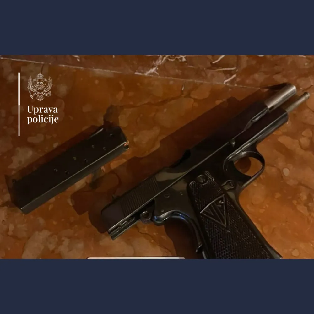 Podgorica: Uhap&scaron;en mu&scaron;karac kod kojeg je&nbsp;pronađen pi&scaron;tolj s municijom