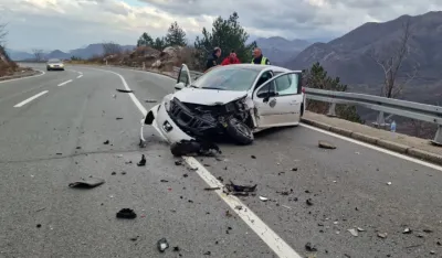 Cetinje - Podgorica: U sudaru jedna osoba lak&scaron;e povrijeđena