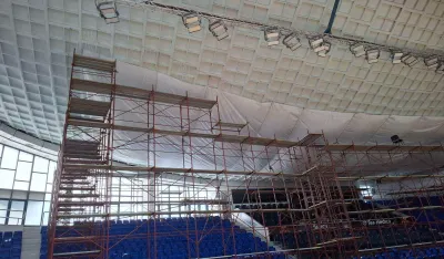 Plafon SC "Morača" obložen za&scaron;titnom mrežom