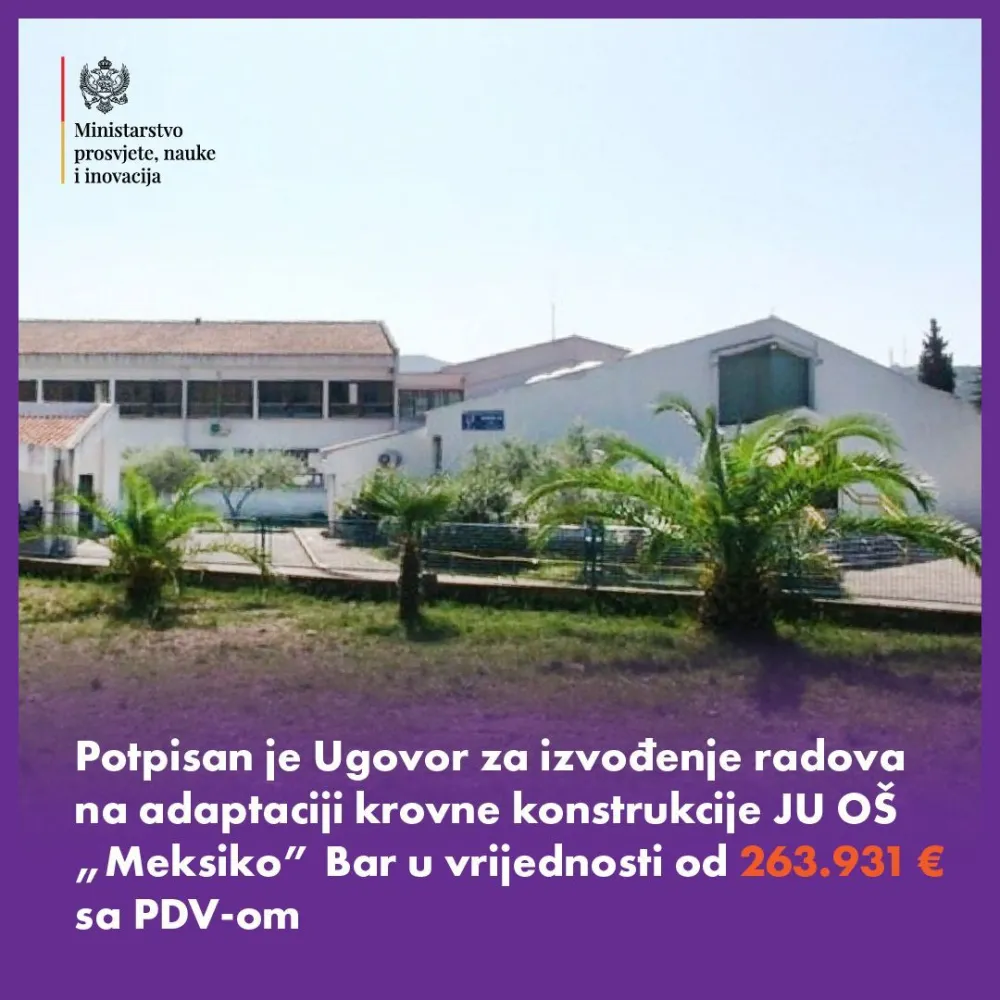 U junu kreće adaptacija krovne konstrukcije JU O&Scaron;,,Meksiko" Bar