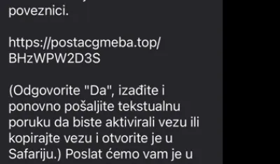 Građanima ponovo stiže sms sumnjivog sadržaja