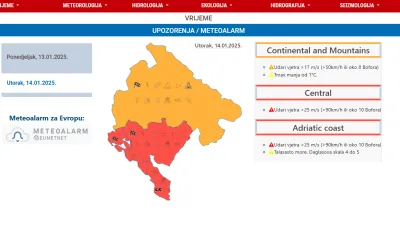 (VIDEO) Zbog olujnog vjetra i danas na snazi crveni meteo-alarm, do 13 stepeni
