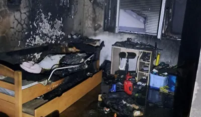 (FOTO) Gorelo prizemlje zgrade u Dobroti