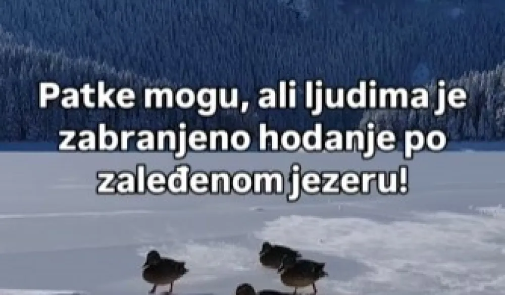 Iz Nacionalnih parkova apeluju: Nije bezbjedno hodati po zaleđenom jezeru