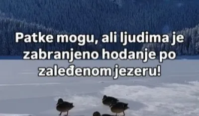 Iz Nacionalnih parkova apeluju: Nije bezbjedno hodati po zaleđenom jezeru