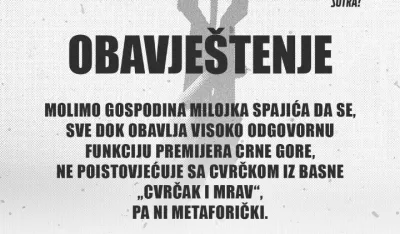 Kamo Śutra: Spajić da zakaže konferenciju i iskaže stavove o svim na&scaron;im zahtjevima