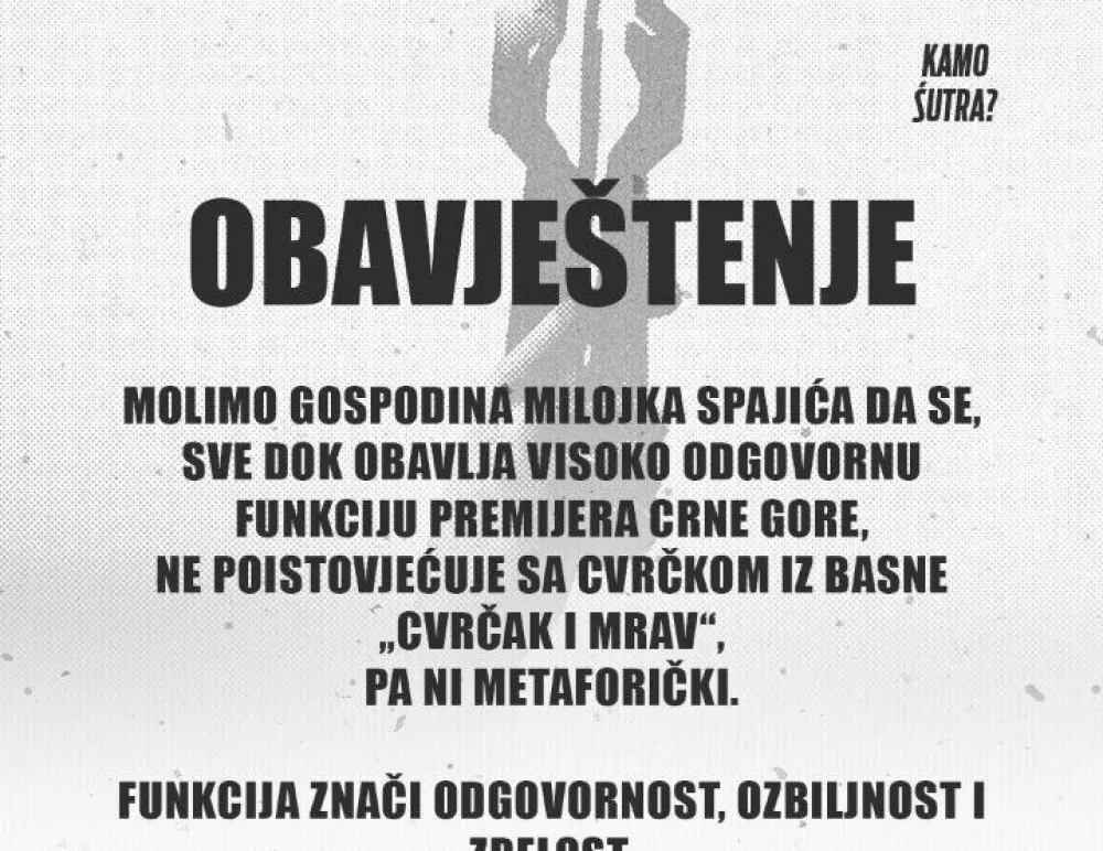 Kamo Śutra: Spajić da zakaže konferenciju i iskaže stavove o svim na&scaron;im zahtjevima