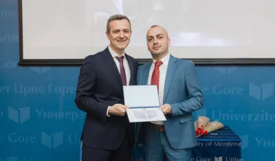 Du&scaron;ku Vujačiću priznanje za doprinos naučnoistraživačkom radu i međunarodnom pozicioniranju Univerziteta Crne Gore