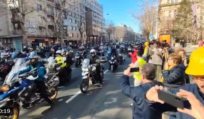 (VIDEO) Studenti u Srbiji i danas nastavljaju blokade, pridružili im se paori i vi&scaron;e od 300 motociklista