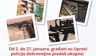 Građani od početka januara predali 50.534 komada municije i 1535 komada vatrenog oružja