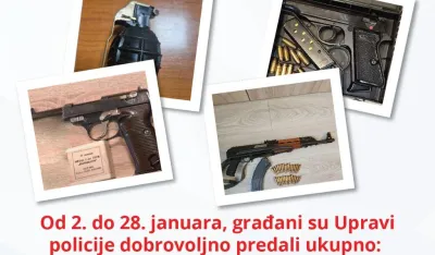 Građani juče predali 100 komada oružja, 2270 komada municije, bombe i eskploziv