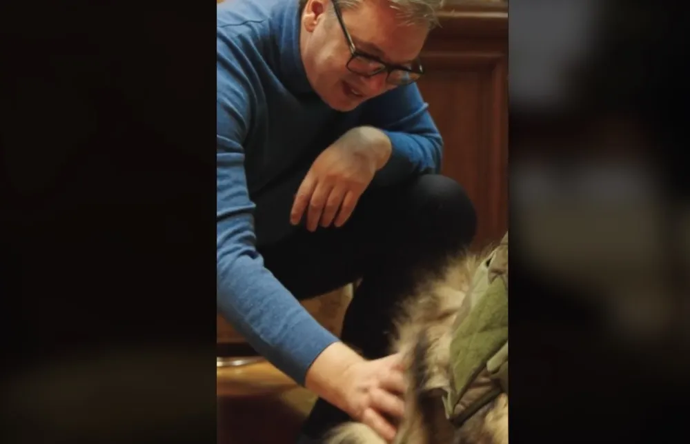 (VIDEO) Vučić objavio snimak sa psom: Ovo je moj čuvar