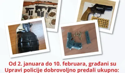Građani vratili 24 komada vatrenog oružja i municiju