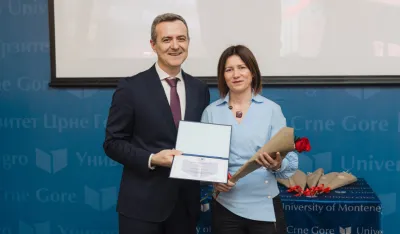 Prof. dr Olivera Popović dobitnica priznanja UCG za poseban doprinos naučnoistraživačkom radu