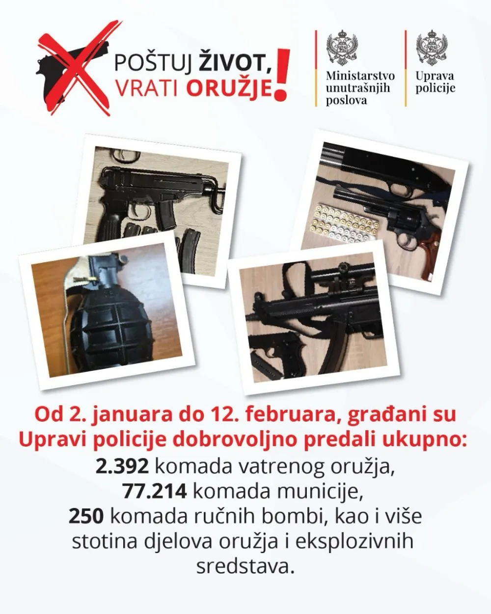 Građani vratili oružje