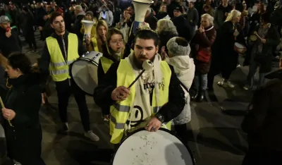 Blokada ulice kod Trgovinske &scaron;kole "Sergije Stanić"