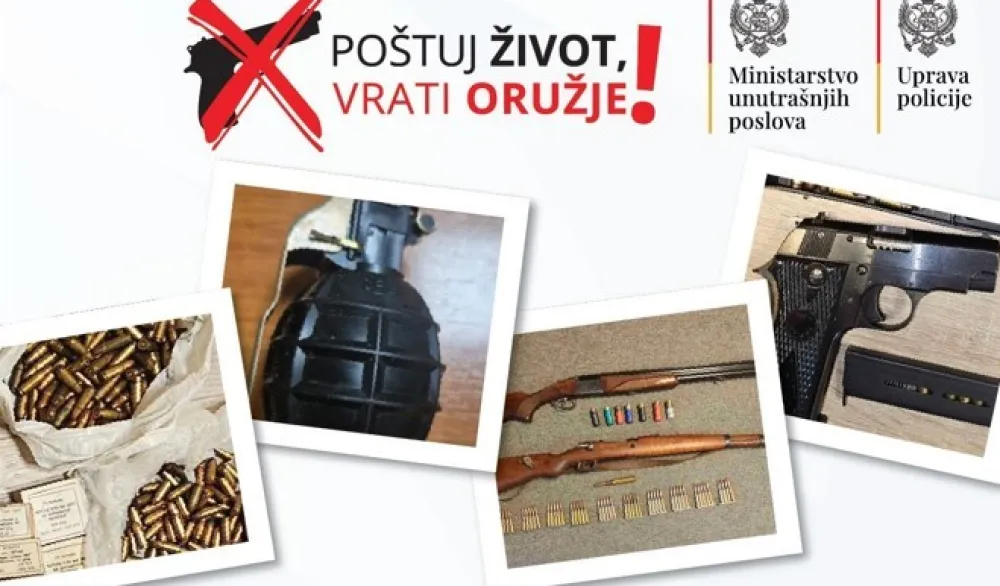 UP: Građani predali 2.440 komada oružja i 82.176 komada municije
