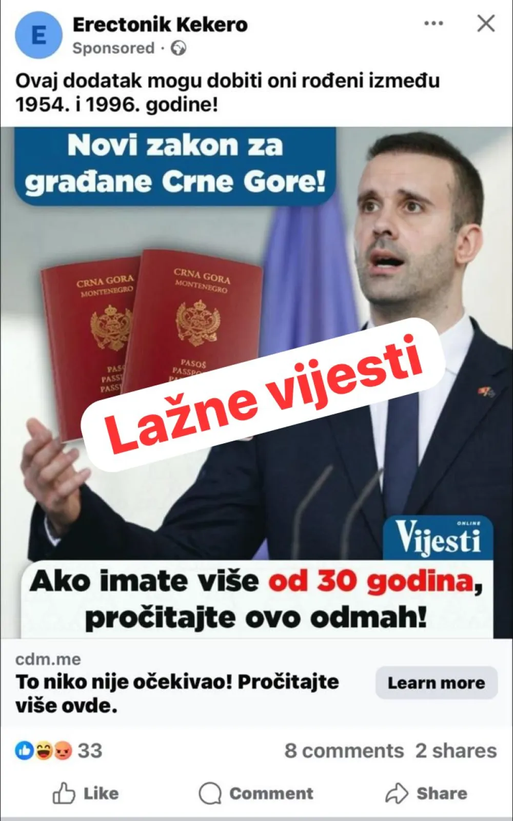 UP: Registrovan veći broj ogla&scaron;avanja na lažnim portalima