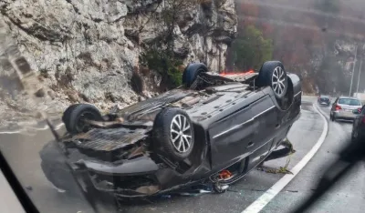 Saobraćajna nezgoda na putu Podgorica Cetinje