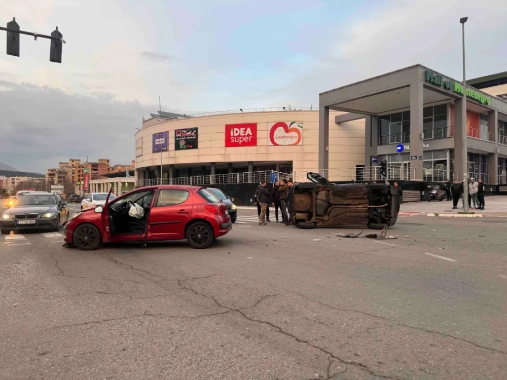 Udes kod "Ginta&scaron;a" u Podgorici, jedna osoba povrijeđena