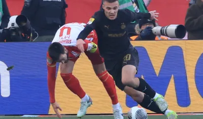 Roganović na meču sa Zvezdom