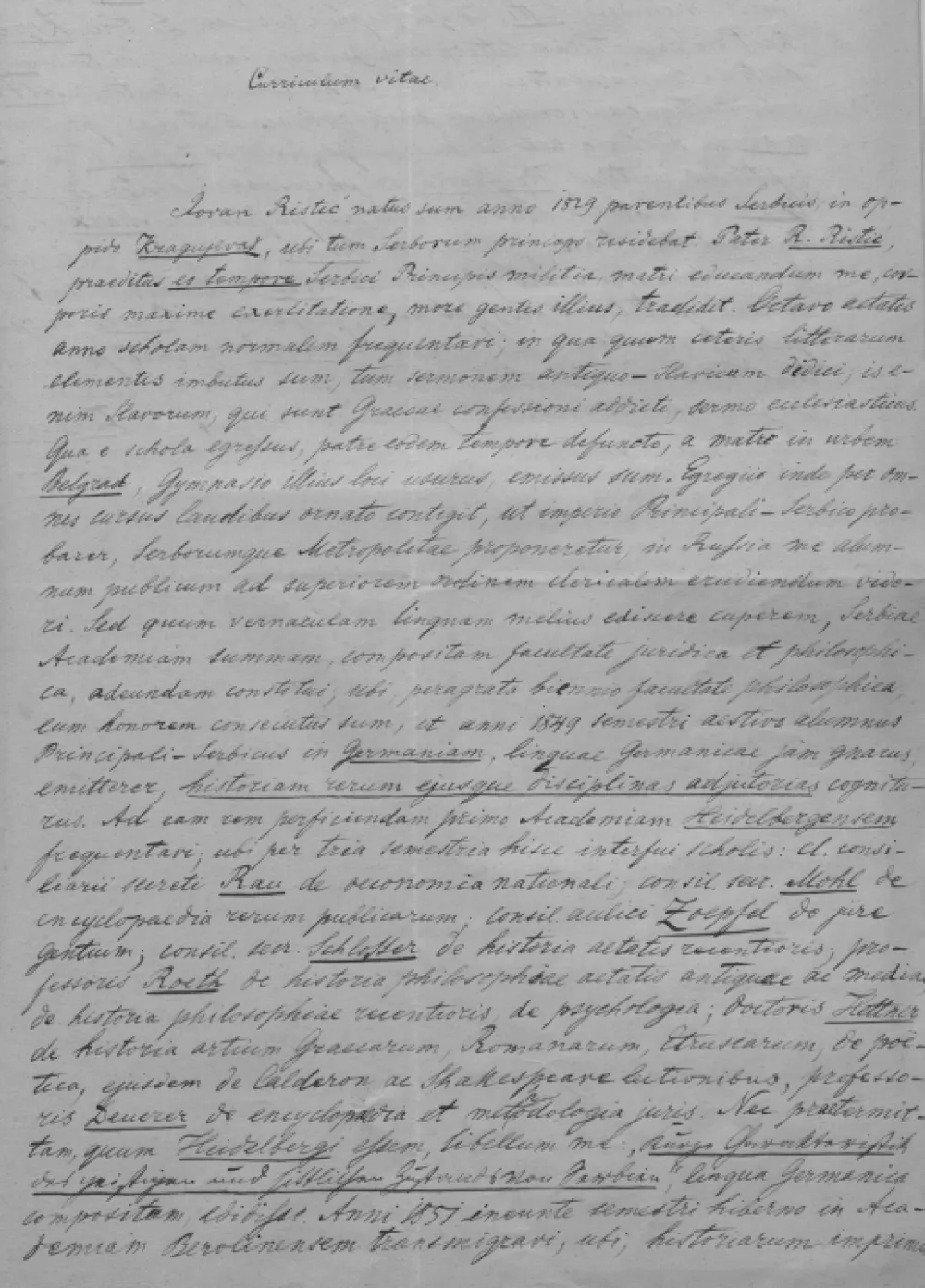 Jovan Ristić &ndash; mladost i &scaron;kolovanje u Srbiji (2): Navodio tri različite godine rođenja