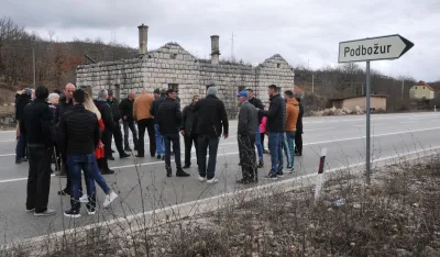 Blokada puta Nik&scaron;ić-Vilusi u mjestu Podbožur