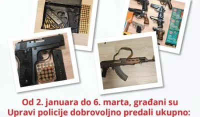 Građani do danas policiji predali 3.313 komada oružja i 110.891 komad municije